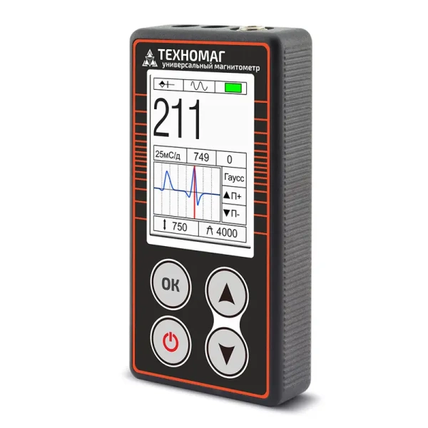 Универсальный магнитометр Техно-НДТ ТЕХНОМАГ с преобразователем  П-1С тесламетра и  образцом с поверкой купить по низкой цене | МАКСПРОФИТ