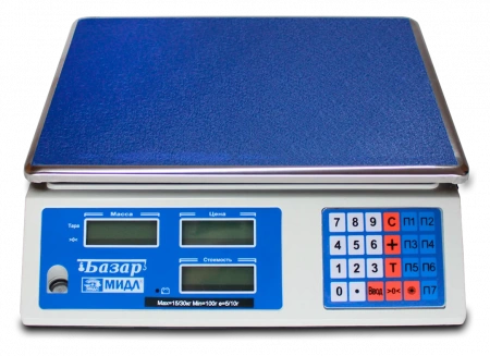 Весы торговые электронные МТ-15-МЖА Базар-2У с поверкой купить по низкой цене | МАКСПРОФИТ
